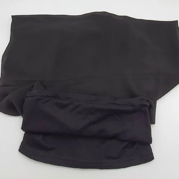 Instant Chiffon Hijab with undercap - Black - Image 3