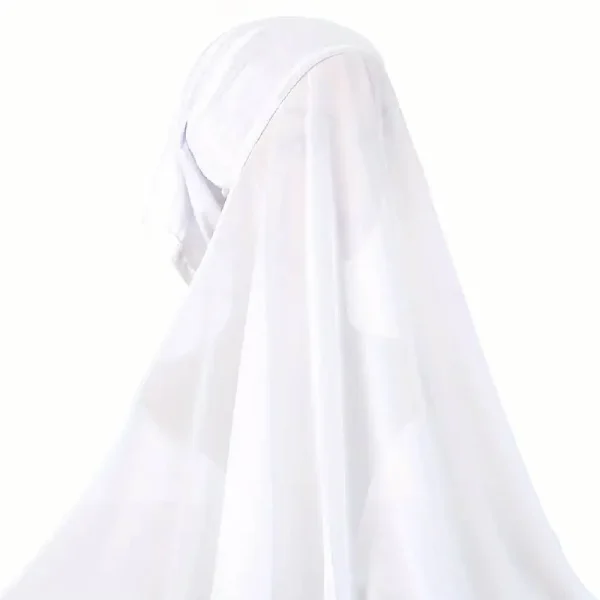 Instant Chiffon Hijab with undercap - White - Image 2